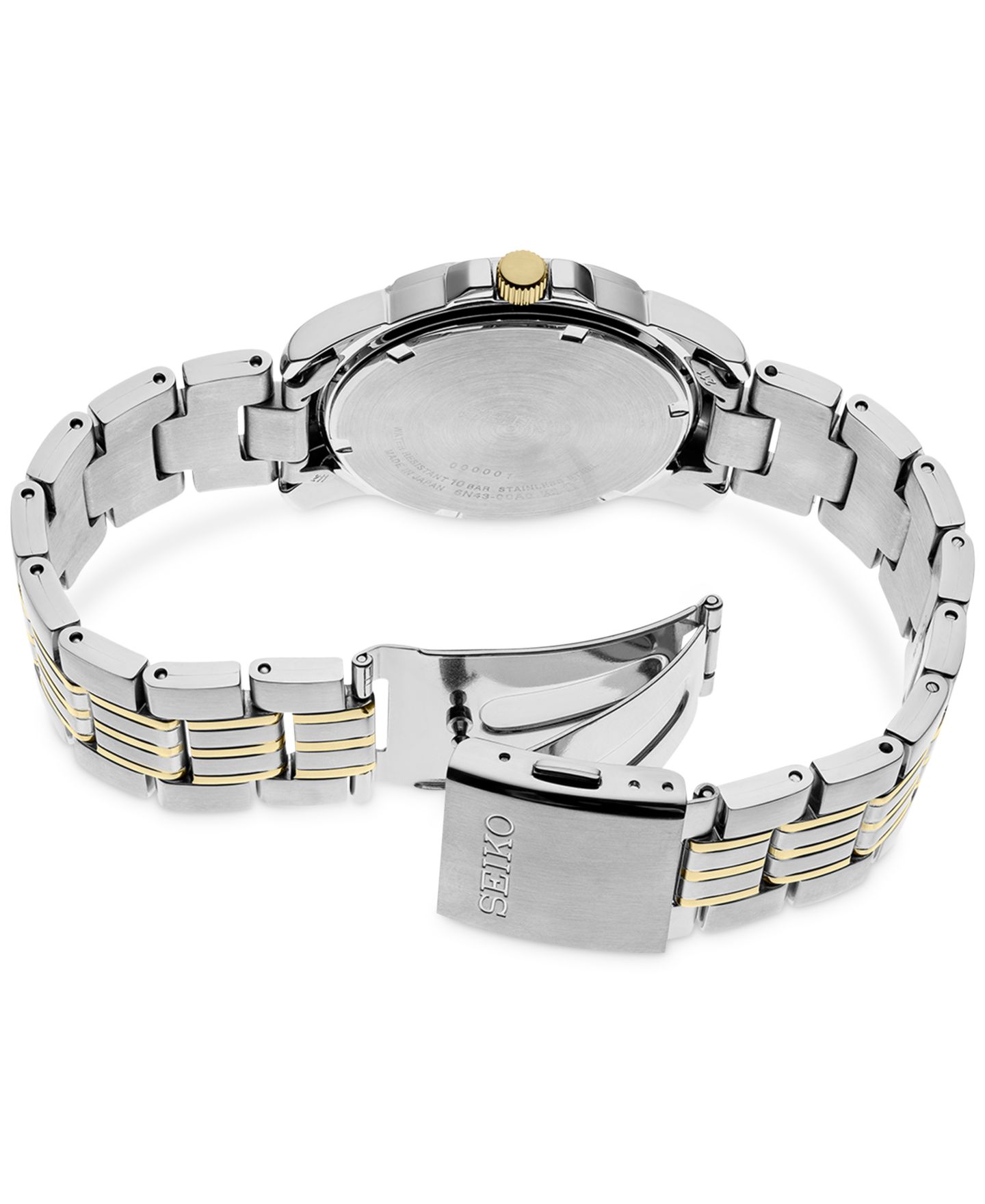 Мужские часы Seiko Essentials Two-Tone Stainless Steel Bracelet Watch 39mm — фото 3