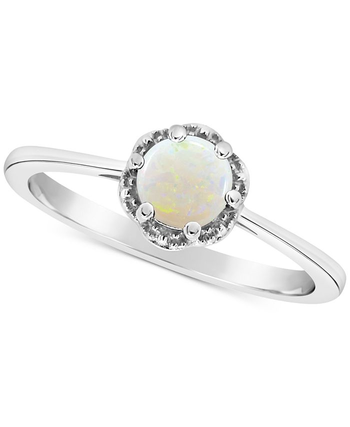 Macy's aquamarine ring discount