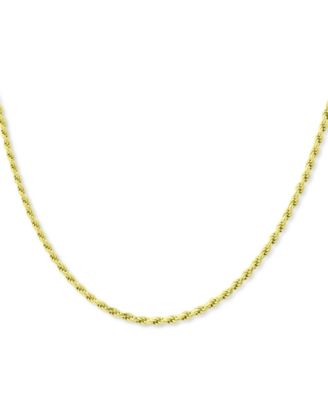 Rope Link 18" Chain Necklace in 18k Gold-Plated Sterling Silver, Created for Macy's