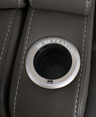 Jabarr 7-Pc. Beyond Leather Theater Seating with 3 Consoles, Created for Macy's