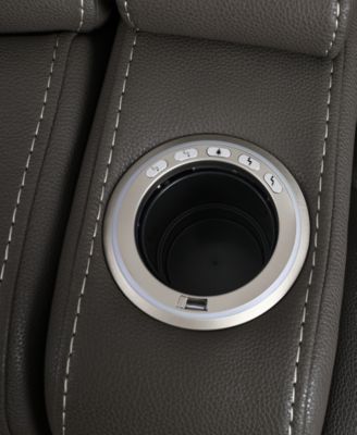 Jabarr 5-Pc. Beyond Leather Theater Seating with 2 Consoles, Created for Macy's