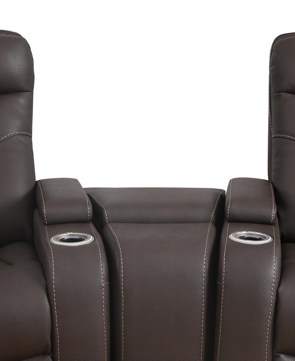 Jabarr 7-Pc. Beyond Leather Theater Seating with 3 Consoles, Created for Macy's