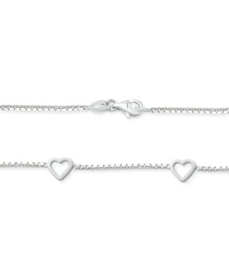 Giani Bernini Open Heart Chain Necklace, 16" + 2" extender, Created for Macy's