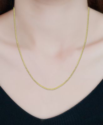 Box Link 24" Chain Necklace in 18k Gold-Plated Sterling Silver, Created for Macy's