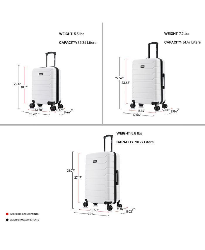 InUSA Trend Lightweight Hardside Spinner Luggage Set, 3 piece Macy's