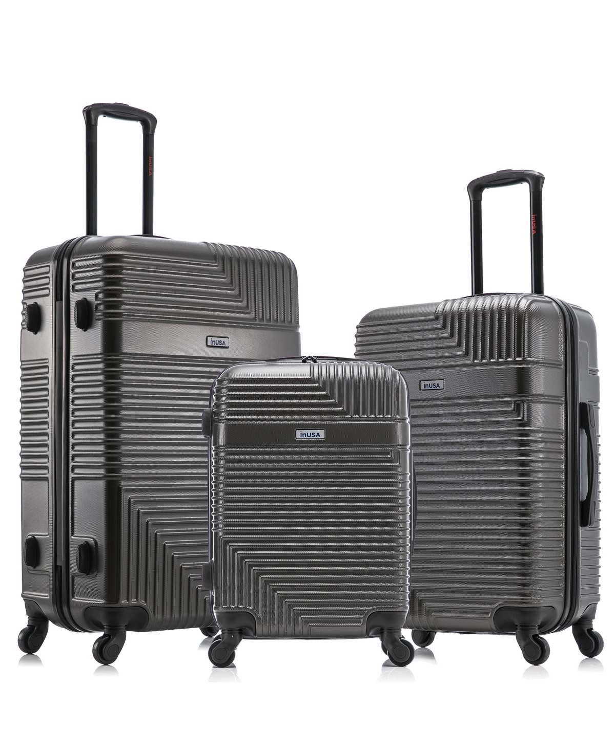 Resilience Lightweight Hardside Spinner Luggage Set, 3 piece - Silver