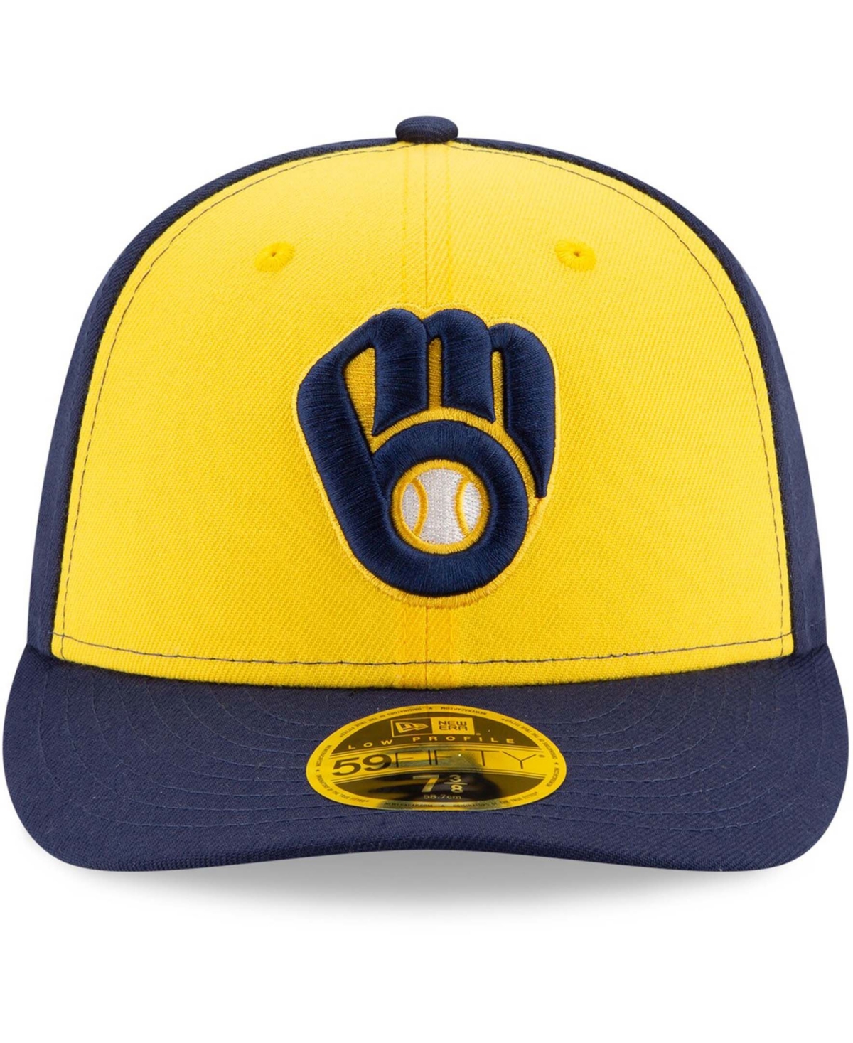 Men's Yellow Milwaukee Brewers Alternate 2020 Authentic Collection On-Field Low Profile Fitted Hat - Yellow