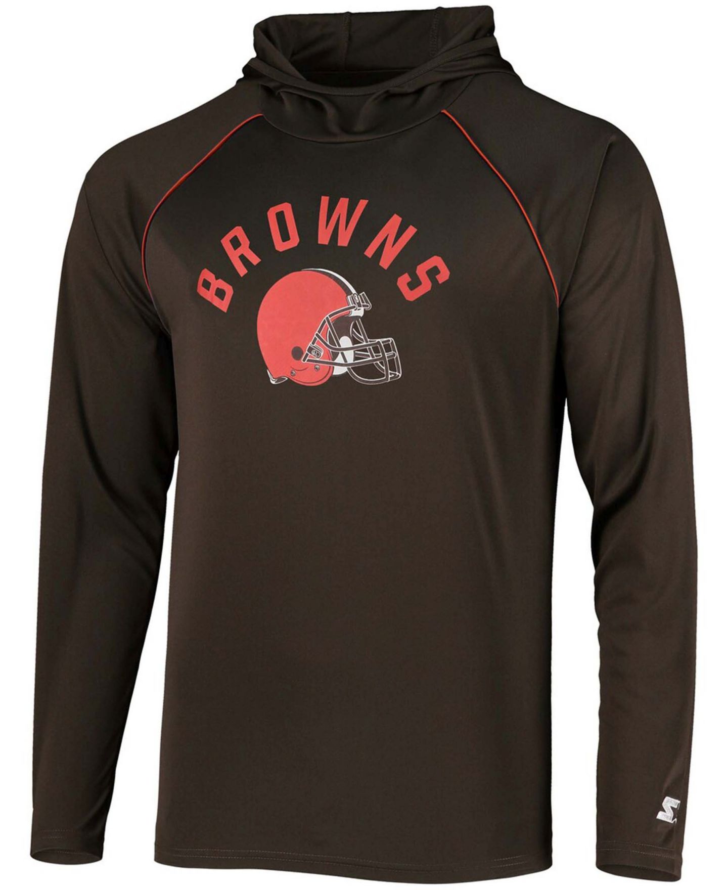Мужское худи Starter Brown Cleveland Browns Raglan Long Sleeve T-shirt — фото 3