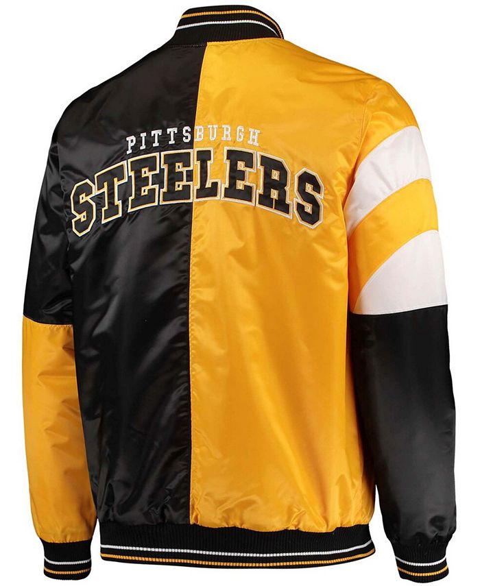 Starter Men's Black, GoldTone Pittsburgh Steelers Leader Varsity Satin