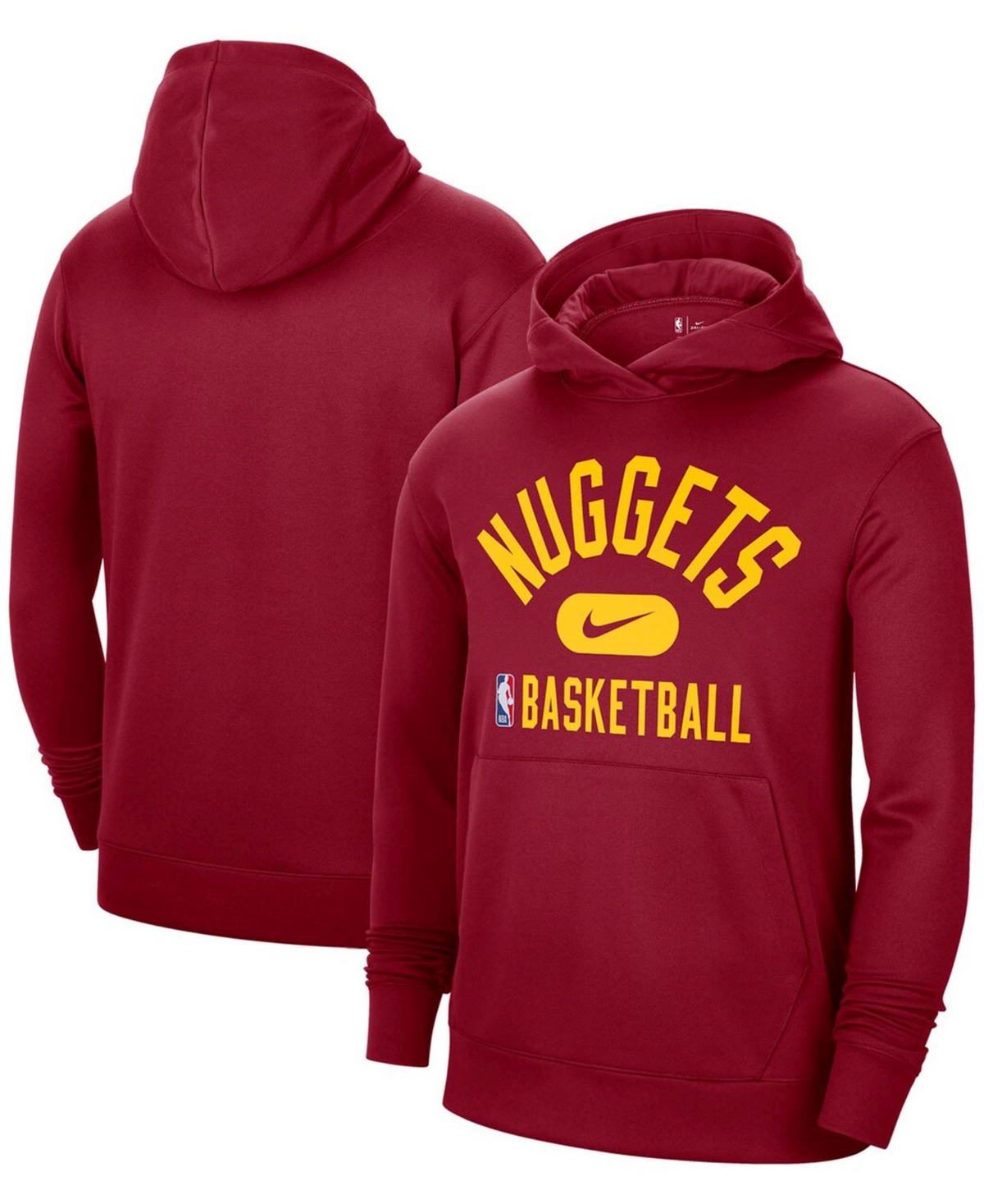 Men's Red Denver Nuggets 2021-2022 Spotlight On Court Performance Practice Pullover Hoodie