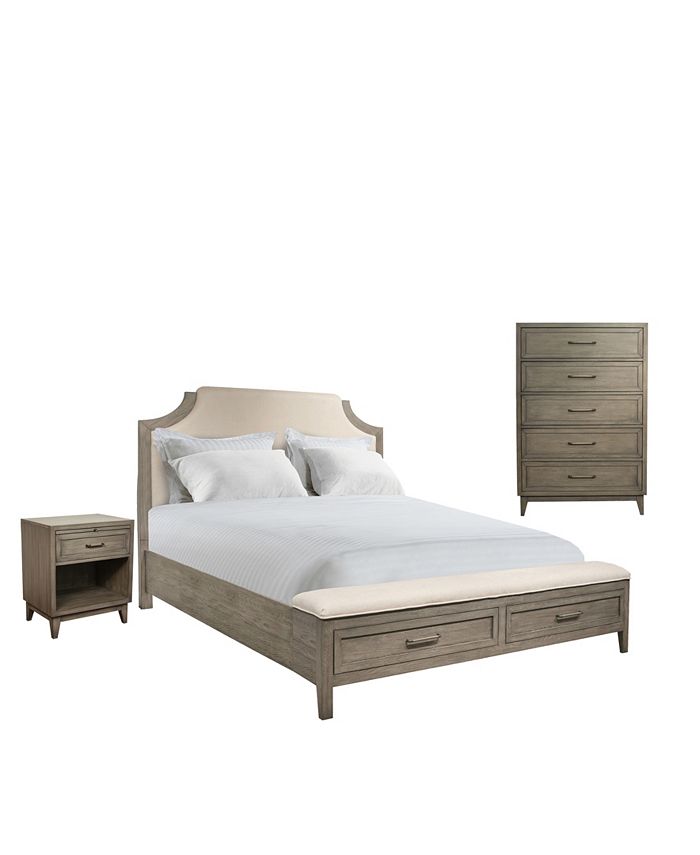 Furniture Vogue 3pc Bedroom Set (King Bed, Chest & One Drawer