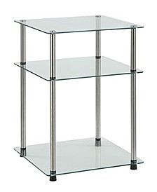Designs2Go Classic Glass 3 Tier End Table