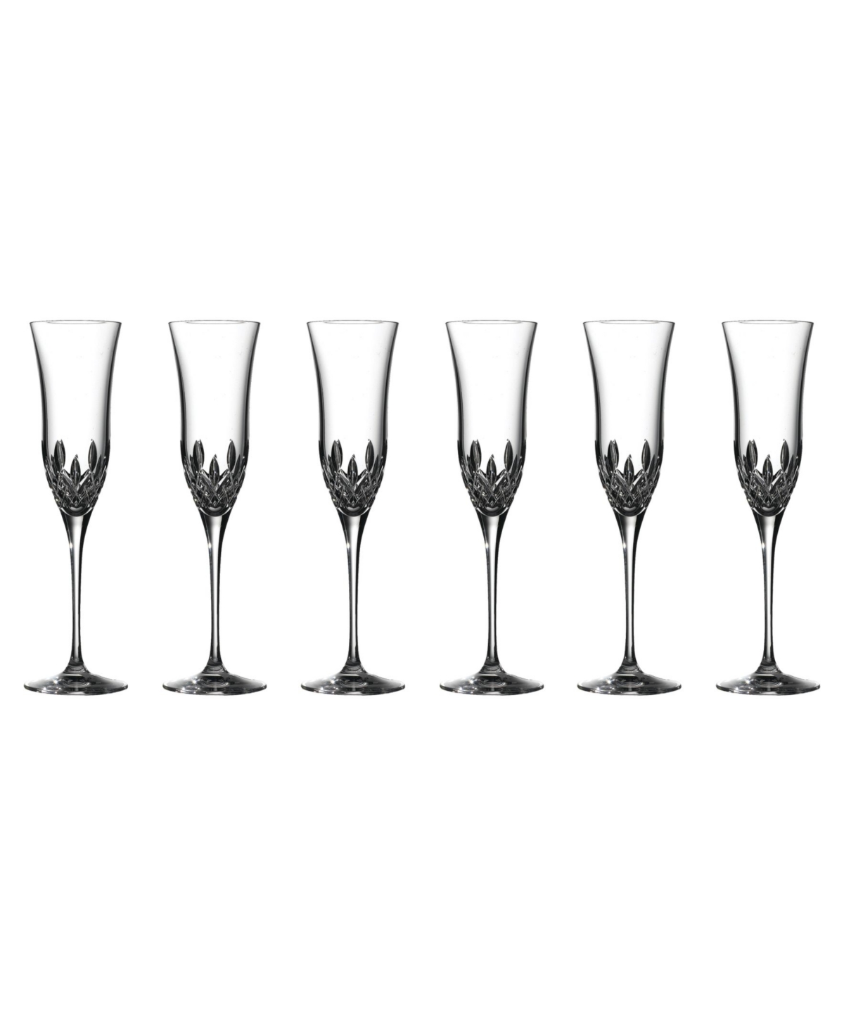 Waterford Lismore Essence Flute 7.5 Oz, Set Of 6 In Clear