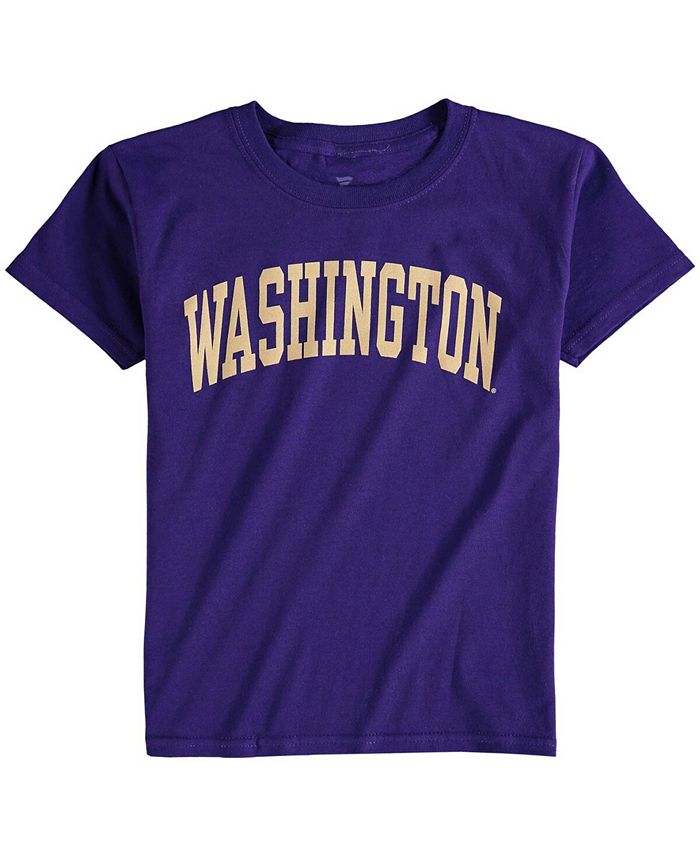 Fanatics Big Boys and Girls Purple Washington Huskies Basic Arch T