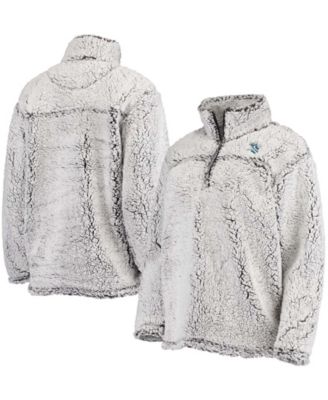 Women's Gray Seattle Kraken Sherpa Quarter-Zip Jacket