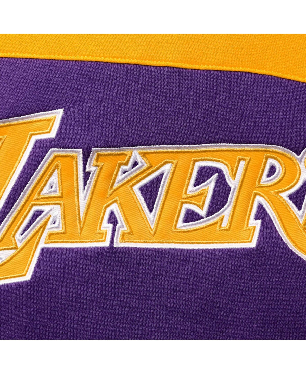 Shop Mitchell & Ness Men's Purple Los Angeles Lakers Perfect Season Fleece Pullover Sweatshirt