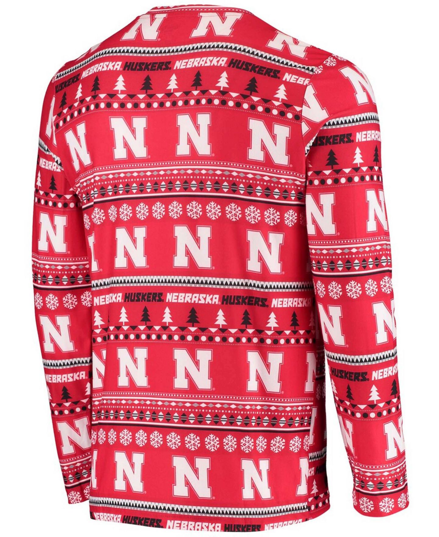 Мужская пижама Concepts Sport Nebraska Huskers Ugly Sweater: топ и штаны, Scarlet — фото 4