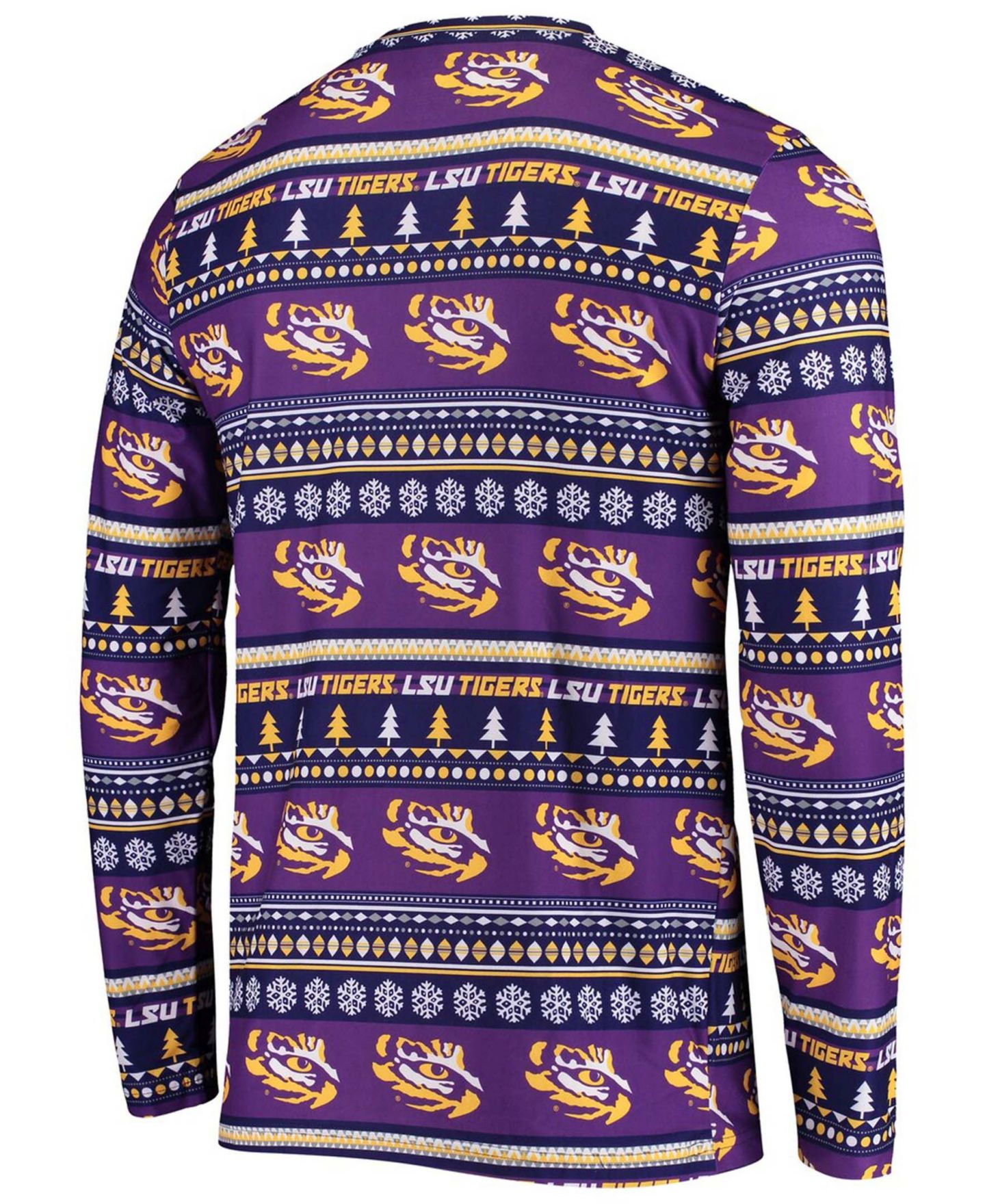 Мужская пижама Concepts Sport LSU Tigers Ugly Sweater, Purple — фото 5