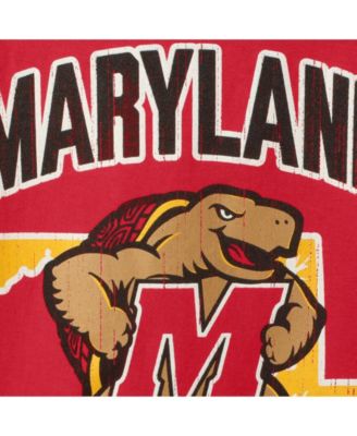 Big Boys and Girls Red Maryland Terrapins Strong Mascot T-shirt