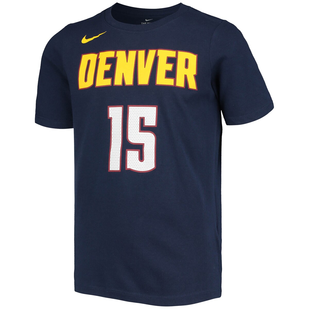 Outerstuff Nike Big Boys And Girls Nikola Jokic Navy Denver Nuggets Logo Name And Number Performance T-shirt In Navy
