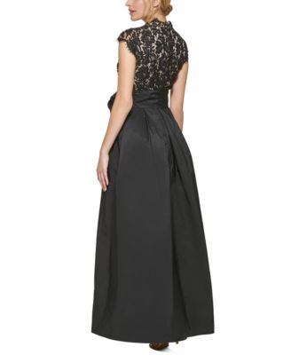 Eliza J Petite Cap-Sleeve Ballgown 