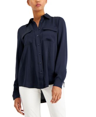 Alfani - Satin Utility Shirt