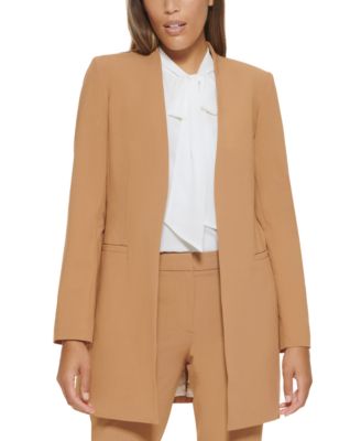 calvin klein collarless blazer