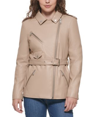 dkny faux leather moto jacket