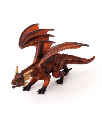 Mojo Realistic Fantasy Fire Dragon with Moving Jaw Figurine