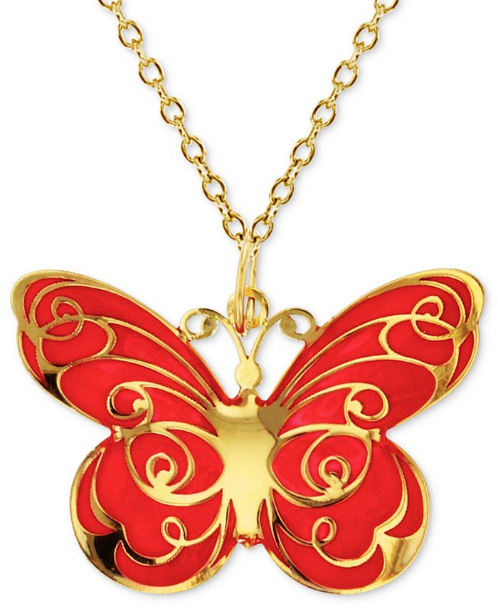 Macys butterfly necklace online