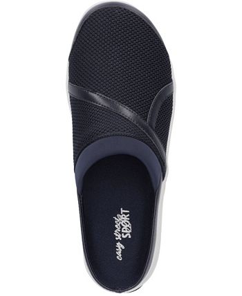 Easy Street Sport Getup – Mule Donna In Pelle Sintetica E Rete – Leopardato Nero – Tacco Piatto 3/4″ – 40.5 EU - 4
