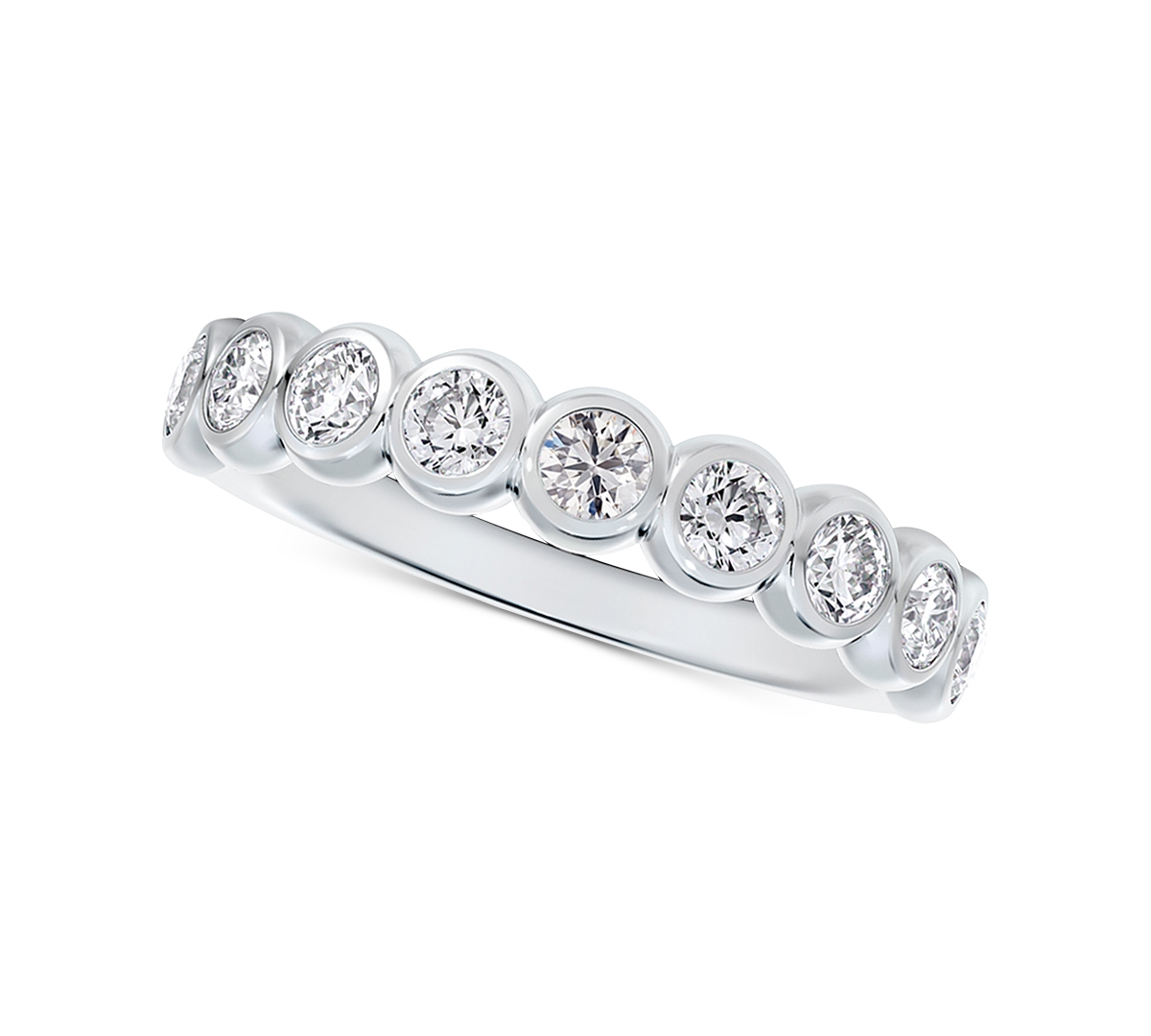 Portfolio by De Beers Forevermark Diamond Bezel Diamond Stackable Ring (3/4 ct. t.w.) in 14k White or Yellow Gold - White Gold