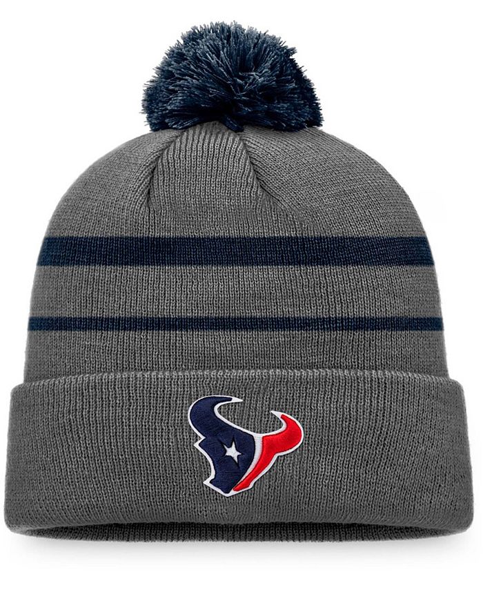 Fanatics Men's Charcoal Houston Texans Fleet Cuffed Knit Hat with Pom