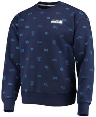 Men's College Navy Seattle Seahawks Reid Graphic Pullover Sweatshirt