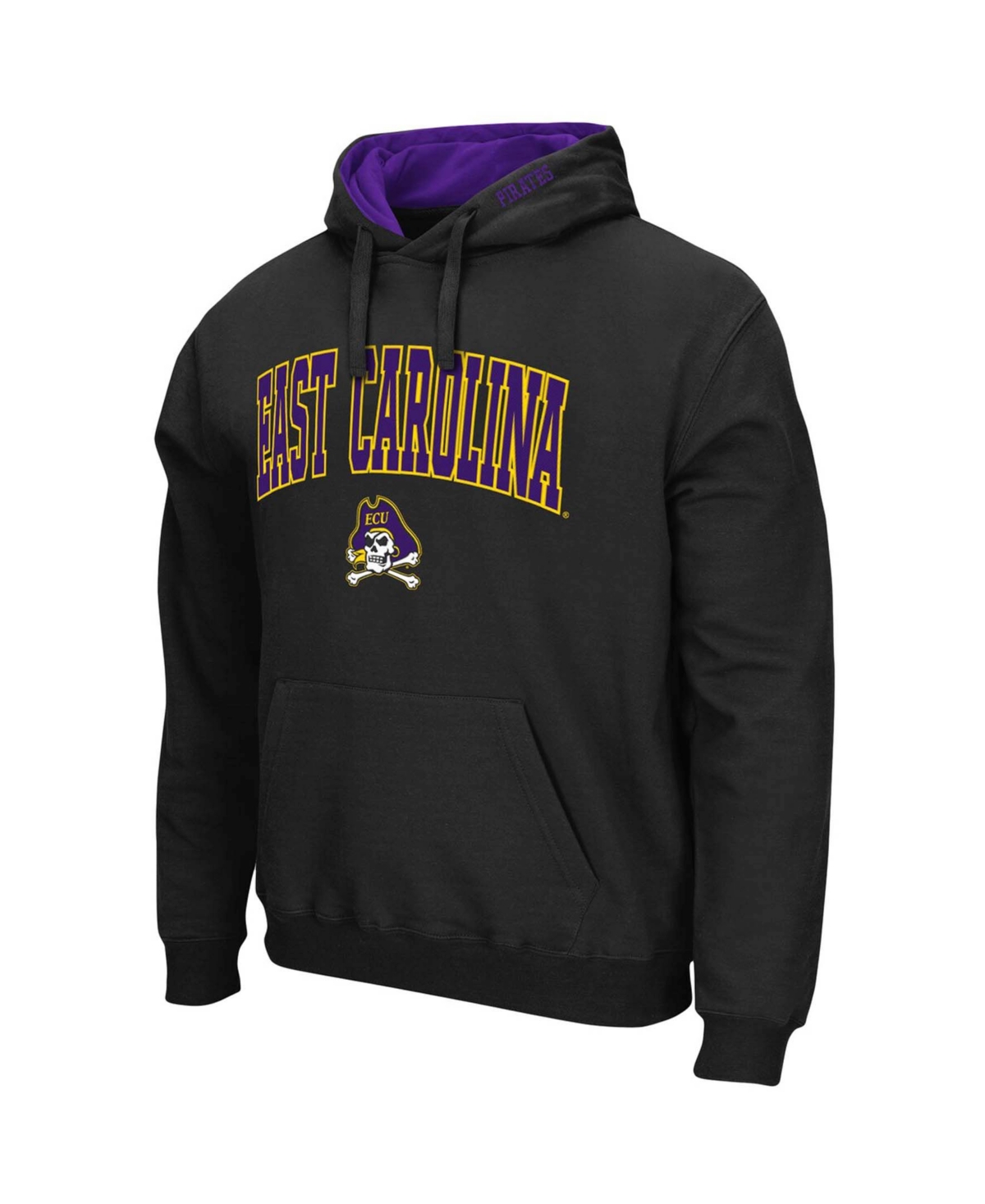 Colosseum Men's Ecu Pirates Arch And Logo Pullover Hoodie In Purple