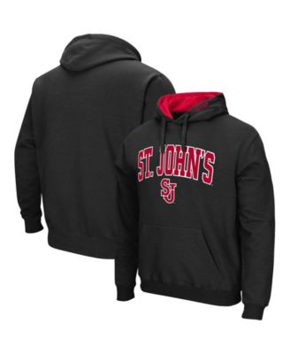 Men's Black St. Johns Red Storm Arch and Logo Pullover Hoodie