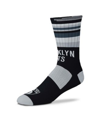 Black Brooklyn Nets Rave Crew Socks - Macy's