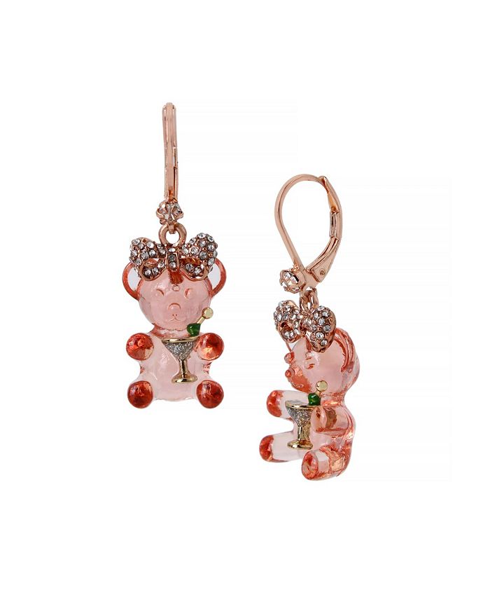 Betsey johnson cheap bear earrings