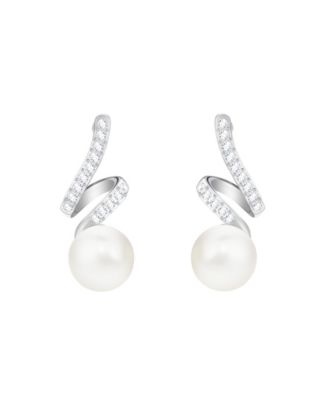 swarovski pearl and crystal earrings