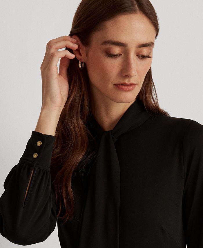 Lauren Ralph Lauren Jersey TieNeck Jumpsuit Macy's