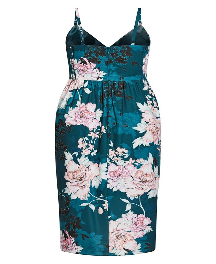 City Chic Trendy Plus Size Jade Blossom Dress - Macy's