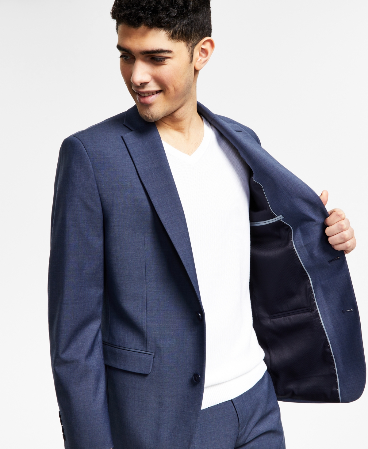 Bar Iii Men's Slim-Fit Wool-Blend Solid Suit Jacket, Created for Macy's