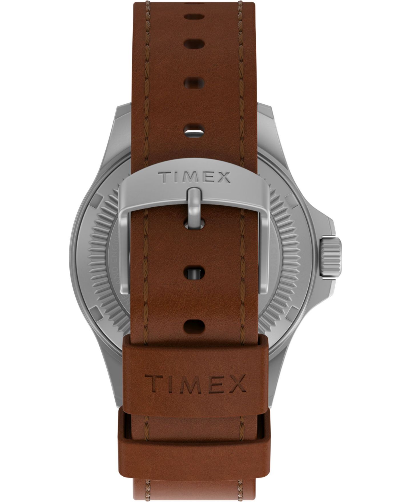 Мужские часы Timex Solar Brown Leather Strap Watch 41 mm — фото 3