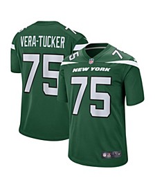 Men's Alijah Vera-Tucker Gotham Green New York Jets 2021 NFL Draft First Round Pick Game Jersey