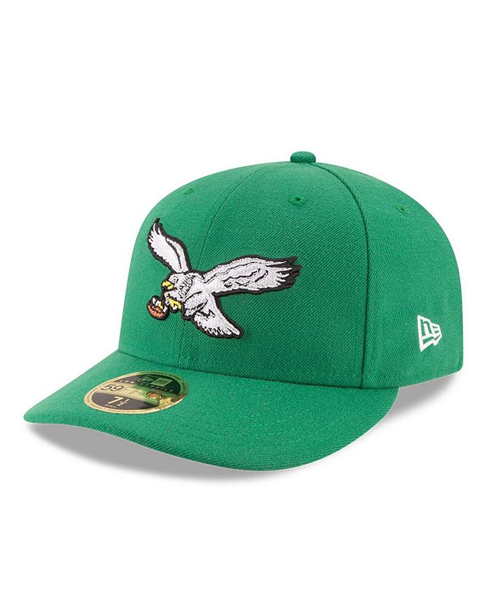 Men's New Era White Philadelphia Eagles Omaha Low Profile 59FIFTY Fitted Hat