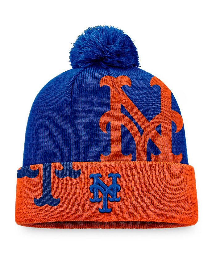 Fanatics Men's Royal, Orange New York Mets Block Party Cuffed Knit Hat