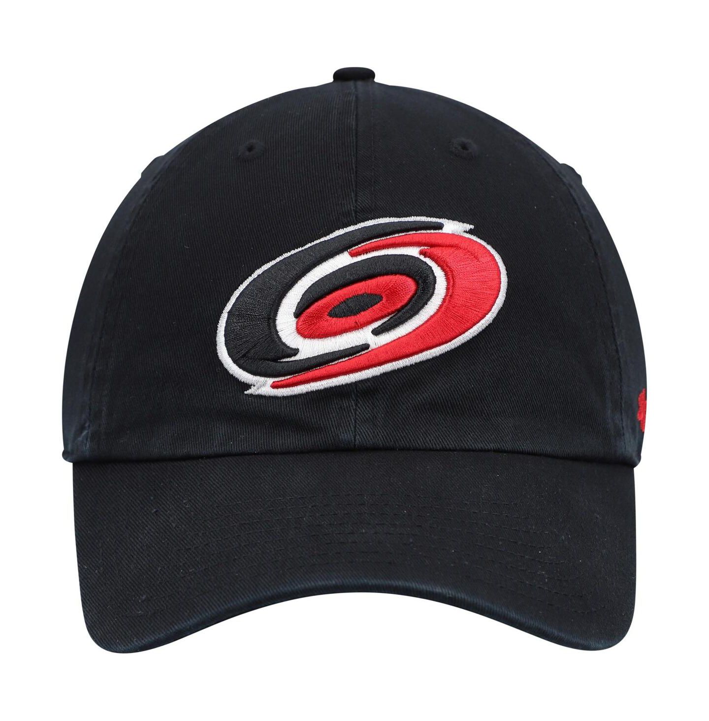 Мужская кепка '47 Brand Black Carolina Hurricanes Team Clean Up Adjustable Hat — фото 3