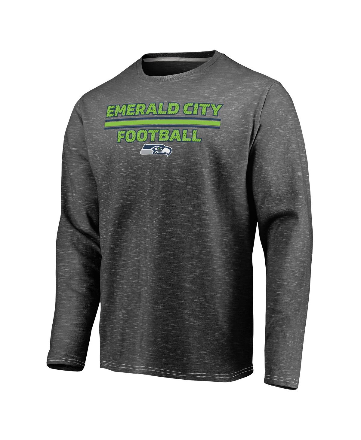 Seattle Seahawks Fanatics Branded Women's Wordmark Long Sleeve V-Neck  T-Shirt - College Navy