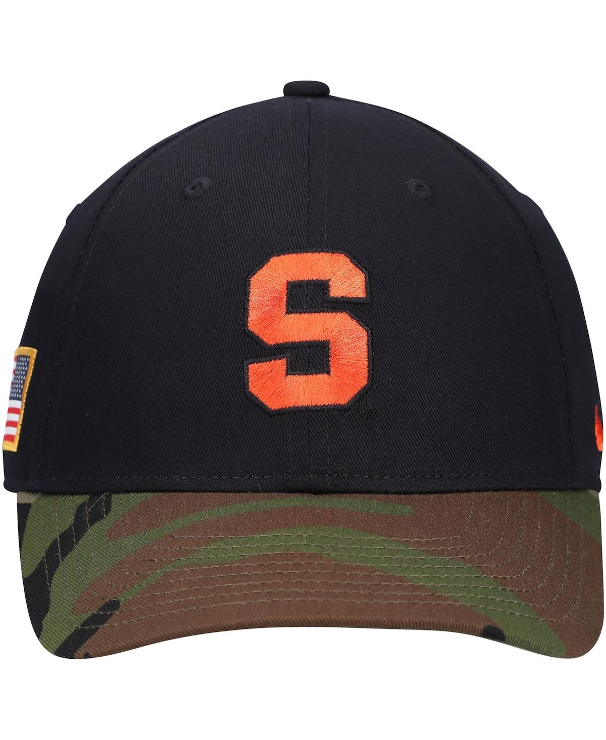 Shop Nike Men's Black, Camo Syracuse Orange Military Appreciation Legacy91 Adjustable Hat In Black,camo