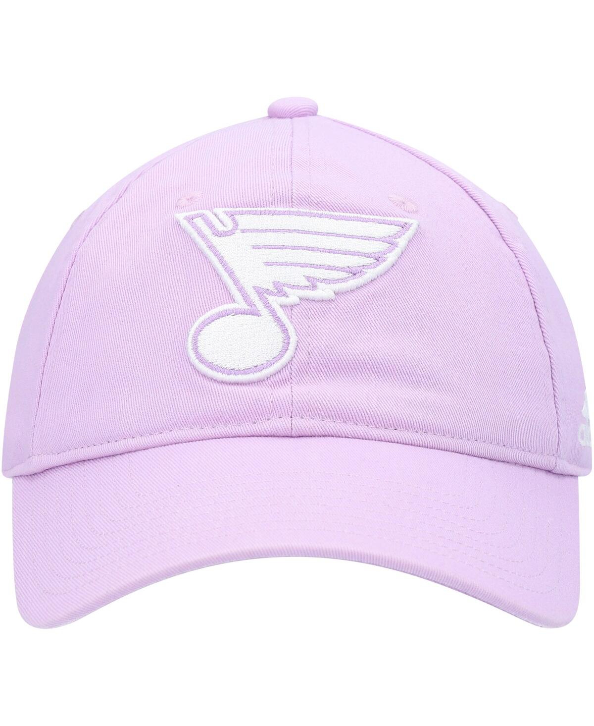 Men'sSt. Louis Blues 2021 Hockey Fights Cancer Slouch Adjustable Hat - Purple
